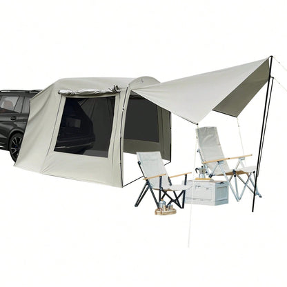 SENDERPICK SUV Tailgate Tent Car Tail-Extension Tent For 4-6 People- Car Awning Outdoor Tent Car Tent Attachment For Outdoor Camping And Relaxation With Mosquito-Proof Mesh Panels