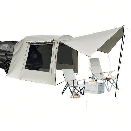 SENDERPICK SUV Tailgate Tent Car Tail-Extension Tent For 4-6 People- Car Awning Outdoor Tent Car Tent Attachment For Outdoor Camping And Relaxation With Mosquito-Proof Mesh Panels