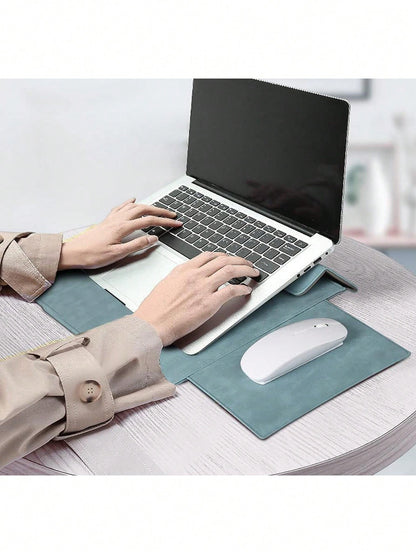 SENLASI 13 14Inch Laptop Sleeve Bag PU Leather Protective Cover And Accessory Bag 2 IN 1 Laptop Stand + Laptop Sleeve Laptop Bag Protective Laptop Case