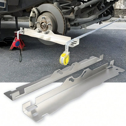 Senmeo Heavy Duty Toe Alignment Tool Plates, Upgrade Stainless Steel Wheel Alignment Tool Plate With Hanging Holes For Easy Wall-Mounted Storage, Silver(Excluding Tape Measures)