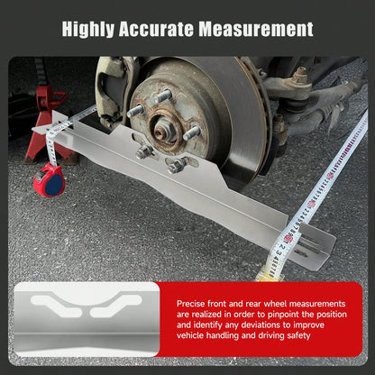 Senmeo Heavy Duty Toe Alignment Tool Plates, Upgrade Stainless Steel Wheel Alignment Tool Plate With Hanging Holes For Easy Wall-Mounted Storage, Silver(Excluding Tape Measures)