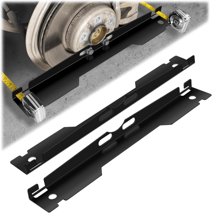 Senmeo Heavy Duty Toe Alignment Tool Plates, Upgrade Stainless Steel Wheel Alignment Tool Plate With Hanging Holes For Easy Wall-Mounted Storage, Silver(Excluding Tape Measures)