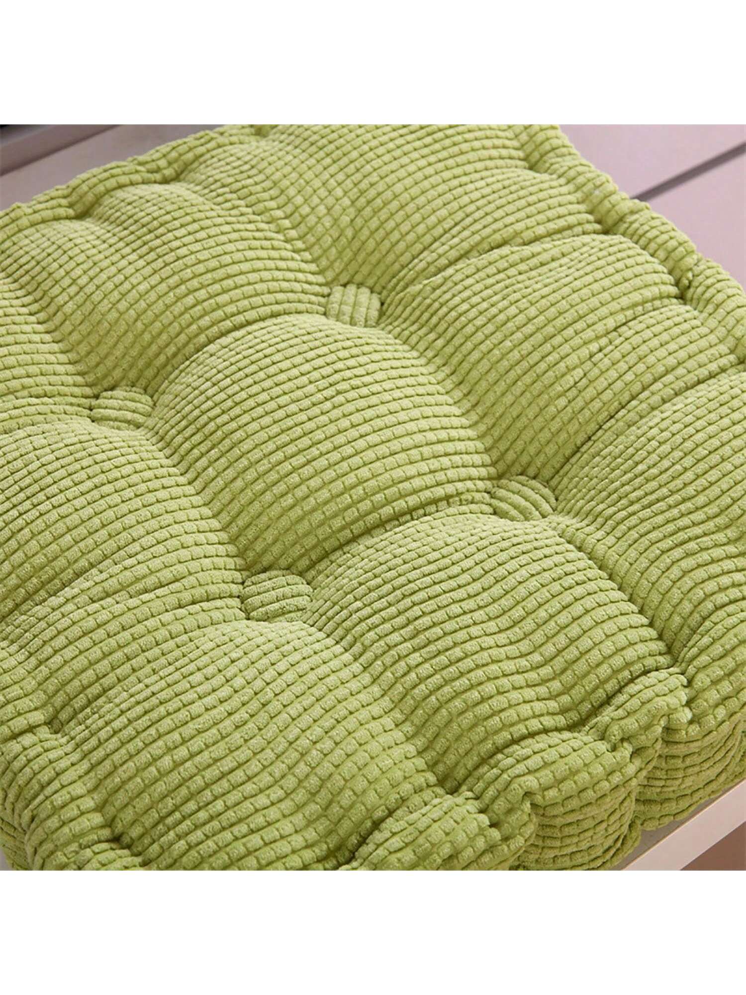 Set Of 2(1pc Round+1pc Square)-Floor Pillow & Cushion, Large Meditation Chair CushionsThick Square/Round Seat Pad, Soft Velvet Tufted Seating Pouf For Indoor/Outdoor Yoga Bench Rocking Chair Room Tata