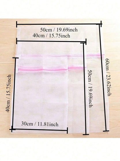Set Of 3 (Large, Medium, And Small) Laundry Bags For Delicates, Small Mesh Laundry Bag, Mesh Laundry Bag, With Reinforced Zipper And Hanging Loop For Travel, Storage, College, Dorm, And Apartment Resi
