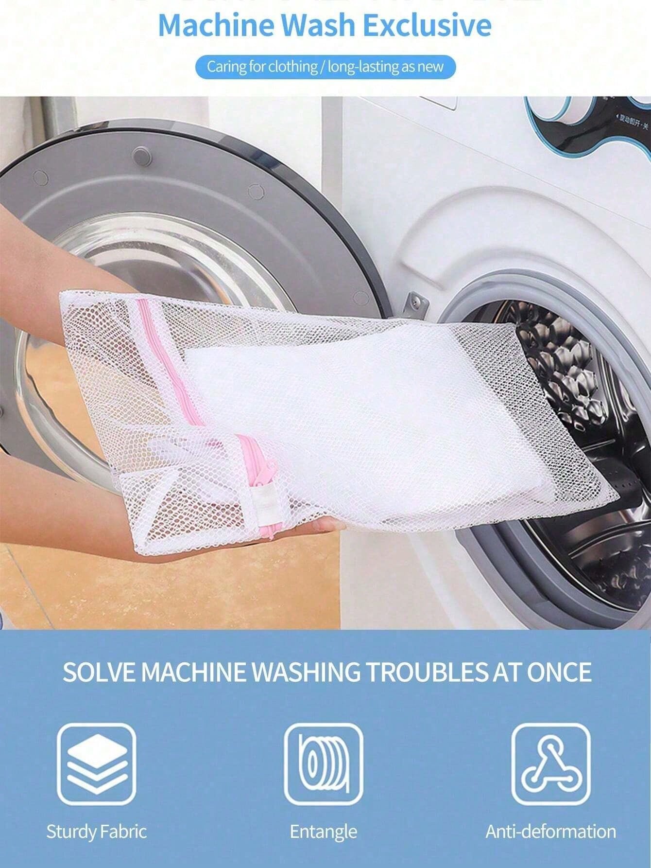 Set Of 3 (Large, Medium, And Small) Laundry Bags For Delicates, Small Mesh Laundry Bag, Mesh Laundry Bag, With Reinforced Zipper And Hanging Loop For Travel, Storage, College, Dorm, And Apartment Resi
