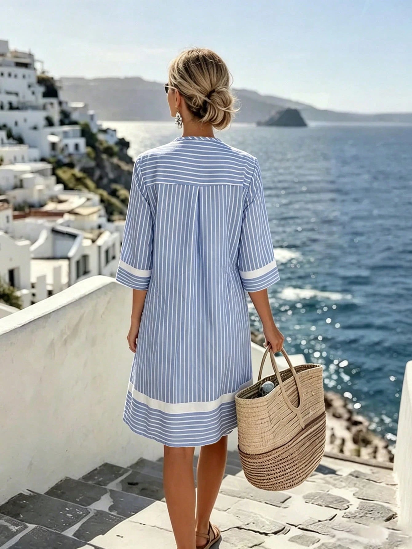 SHEIN Holidaya Women's Long Backless Vacation Dress