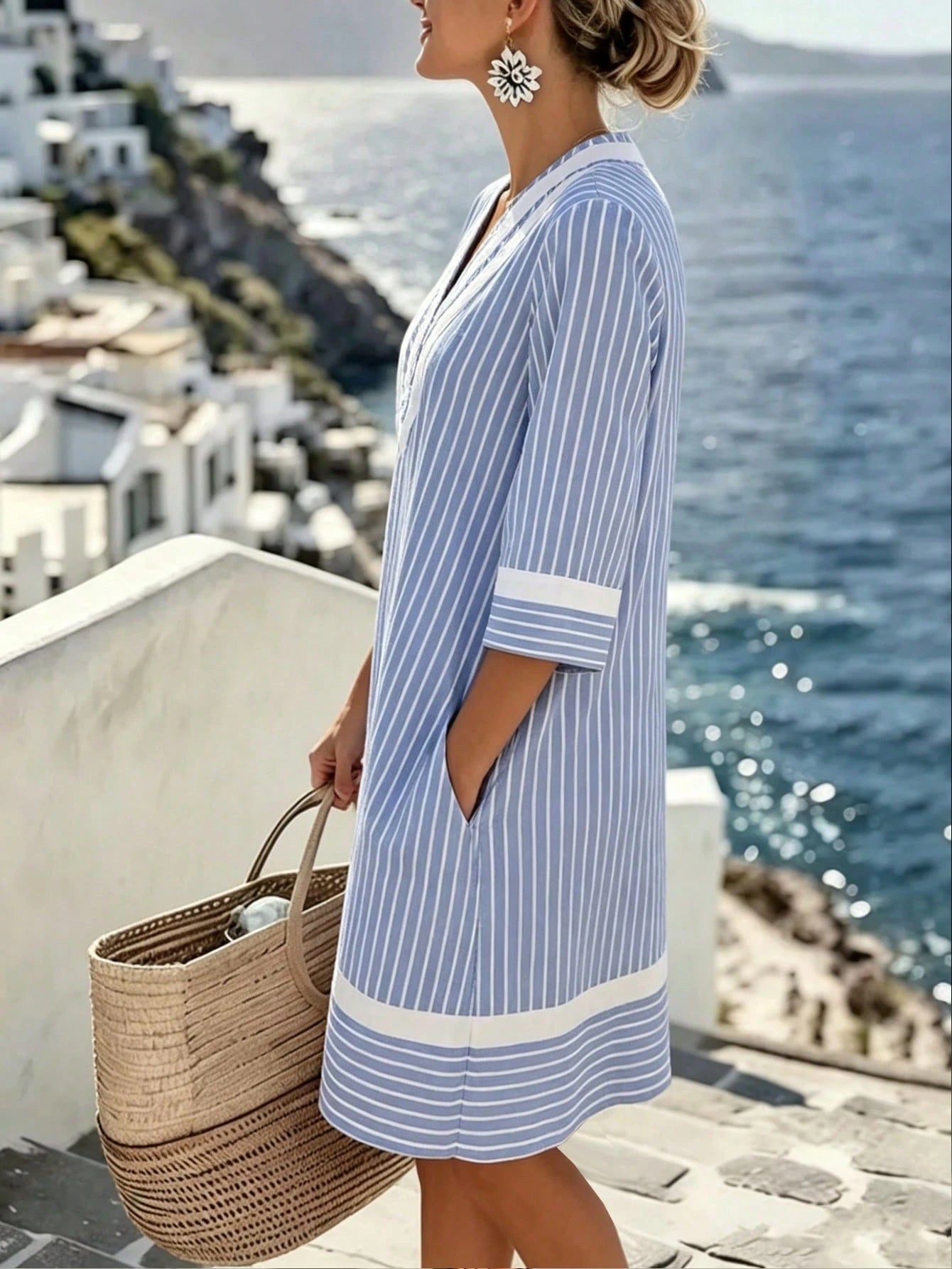 SHEIN Holidaya Women's Long Backless Vacation Dress