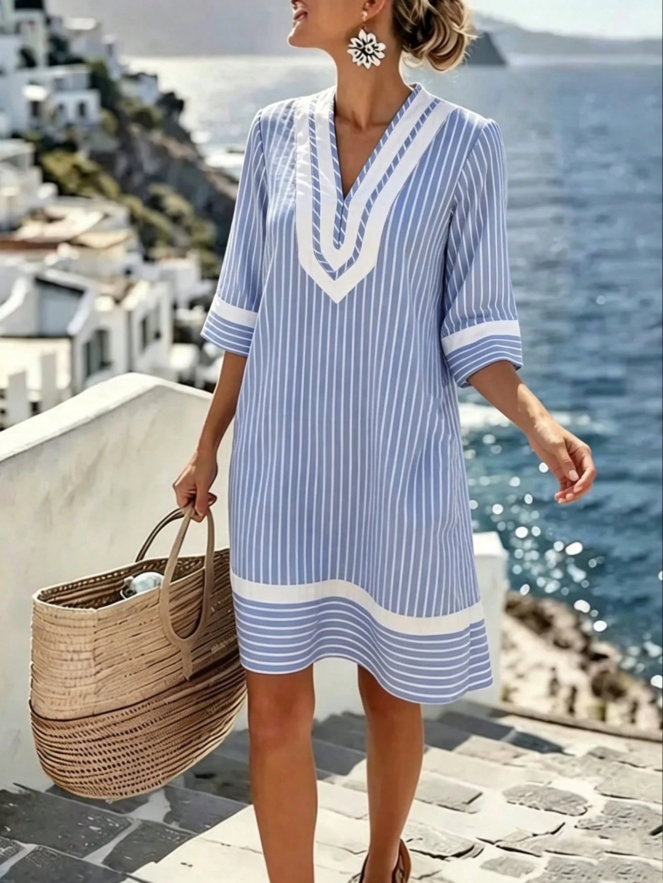 SHEIN Holidaya Women's Long Backless Vacation Dress