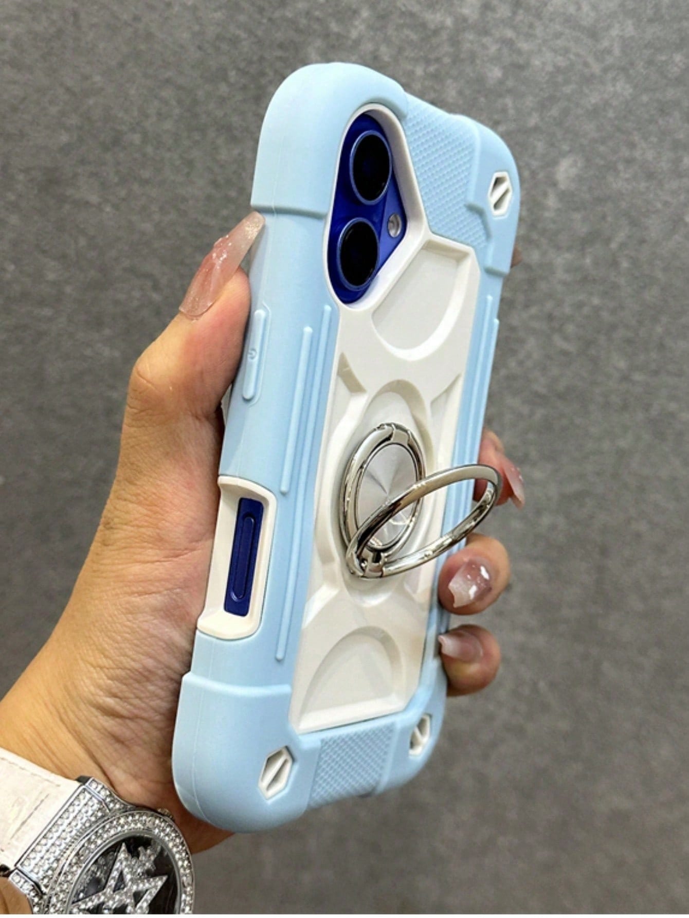 Shockproof Rugged Case Compatible With IPhone 18 Pro Max 17 16 15 14 13 12 11 Pro Max Plus 360° Swivel Ring Stand, Drop Resistant Full Body Rugged Case 3-In-1 Protective Durable Case