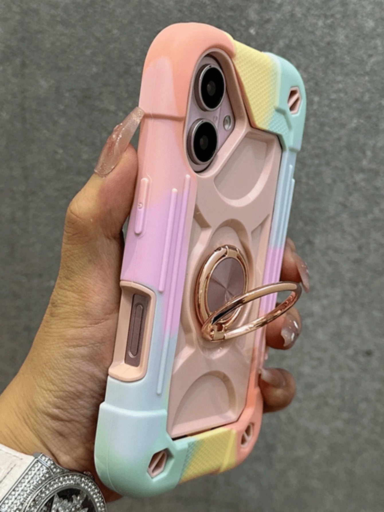 Shockproof Rugged Case Compatible With IPhone 18 Pro Max 17 16 15 14 13 12 11 Pro Max Plus 360° Swivel Ring Stand, Drop Resistant Full Body Rugged Case 3-In-1 Protective Durable Case