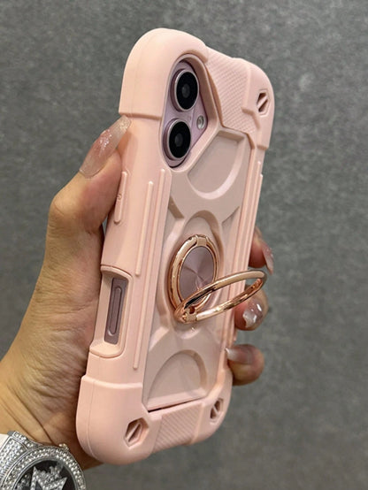Shockproof Rugged Case Compatible With IPhone 18 Pro Max 17 16 15 14 13 12 11 Pro Max Plus 360° Swivel Ring Stand, Drop Resistant Full Body Rugged Case 3-In-1 Protective Durable Case