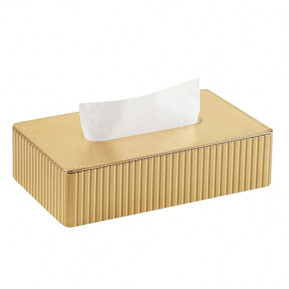 Short Tissue Box Cover, Rectangle Tissue Box Holder, Wood-Color| With Non Slip Bottom, Magnetic Closure, Modern Small Tissue Cover, Re