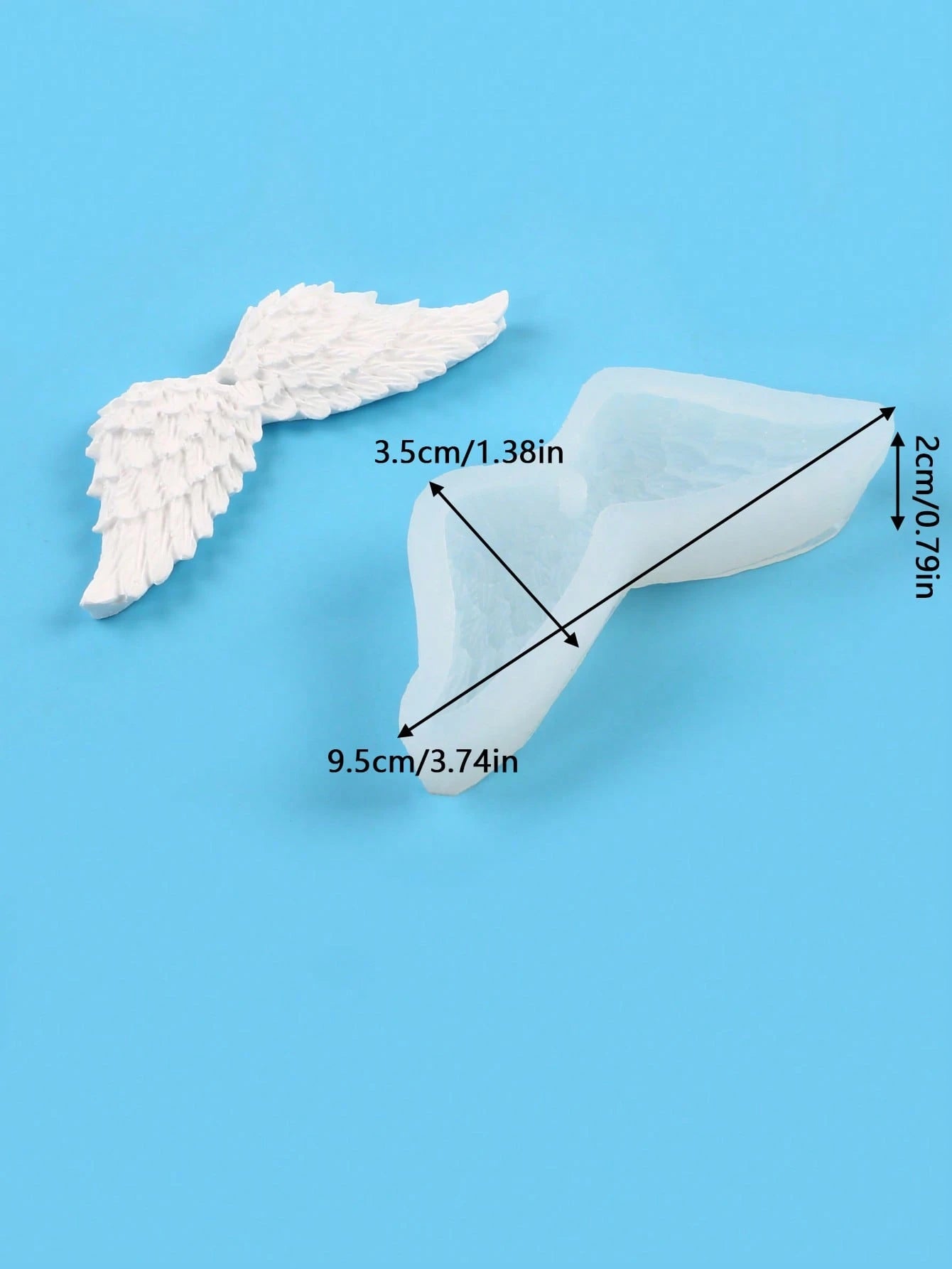 SikeSike 1pc Wing Shaped DIY Silicone Mold, White Aromatherapy Balm Silicone Mold For DIY Craft