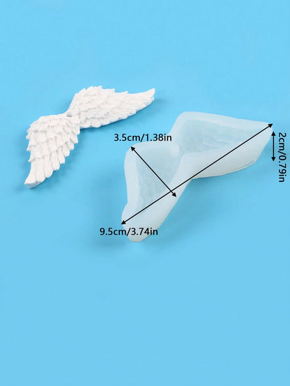 SikeSike 1pc Wing Shaped DIY Silicone Mold, White Aromatherapy Balm Silicone Mold For DIY Craft