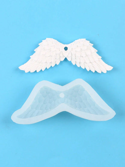 SikeSike 1pc Wing Shaped DIY Silicone Mold, White Aromatherapy Balm Silicone Mold For DIY Craft
