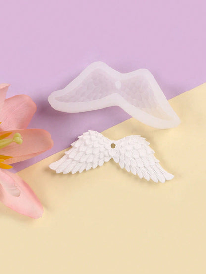 SikeSike 1pc Wing Shaped DIY Silicone Mold, White Aromatherapy Balm Silicone Mold For DIY Craft