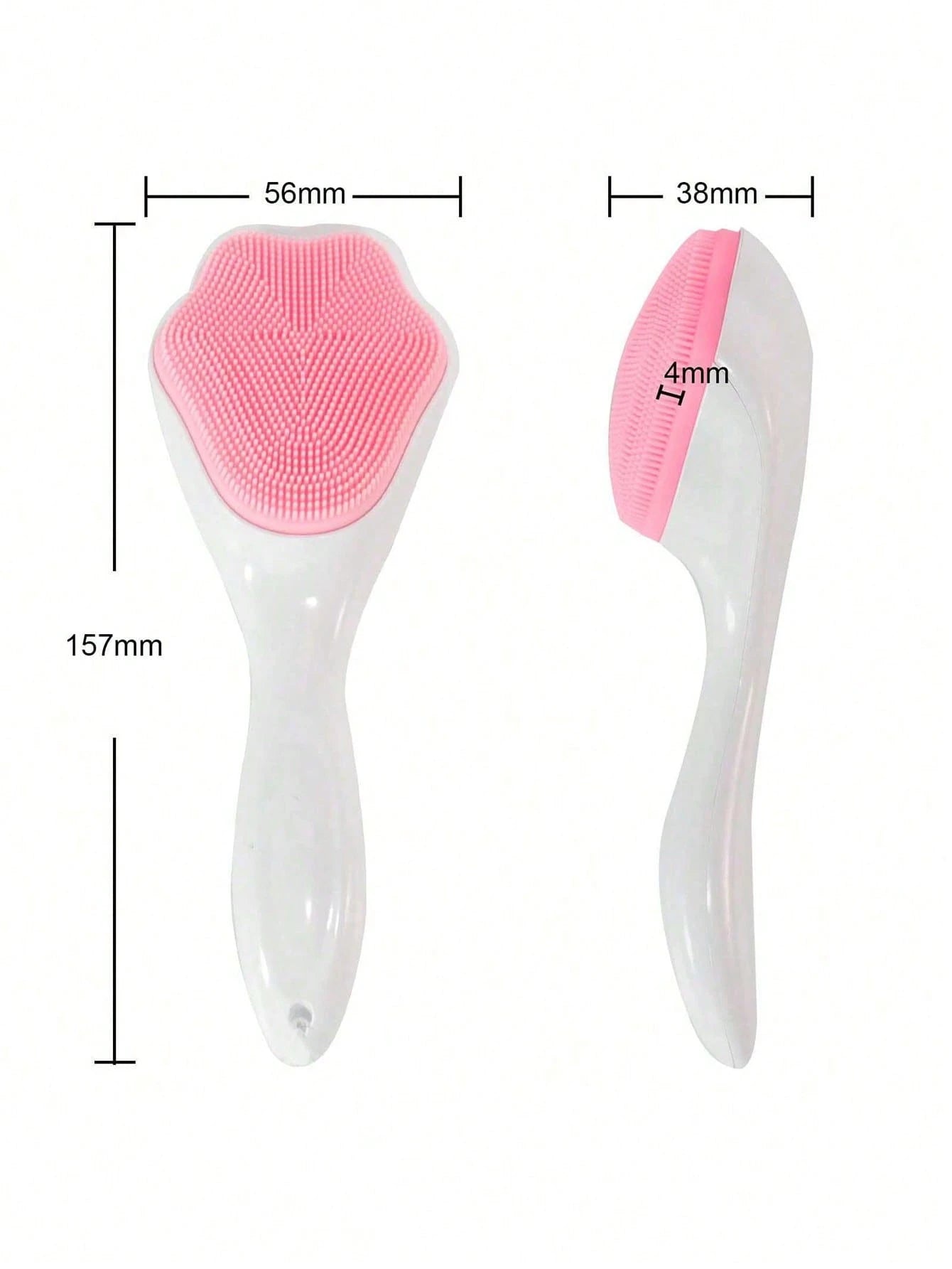 Silicone Facial Cleansing Brush, Manual Handheld Face Scrubber And Blackhead Remover, Soft Bristles Waterproof, For Skincare, Cute Cat Paw Long Handle Wash Face Brush, Face Massage Manual Makeup Remov