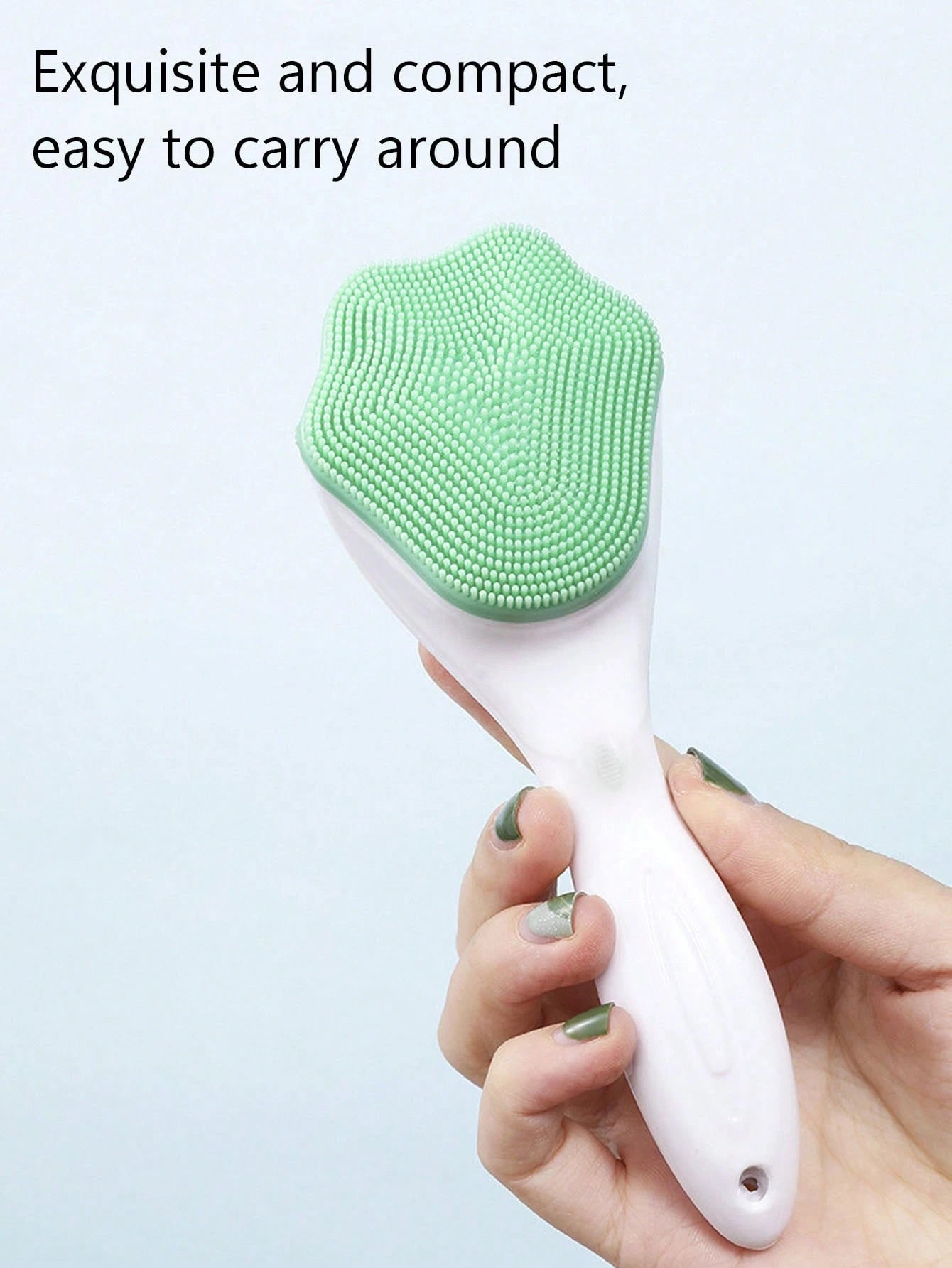 Silicone Facial Cleansing Brush, Manual Handheld Face Scrubber And Blackhead Remover, Soft Bristles Waterproof, For Skincare, Cute Cat Paw Long Handle Wash Face Brush, Face Massage Manual Makeup Remov