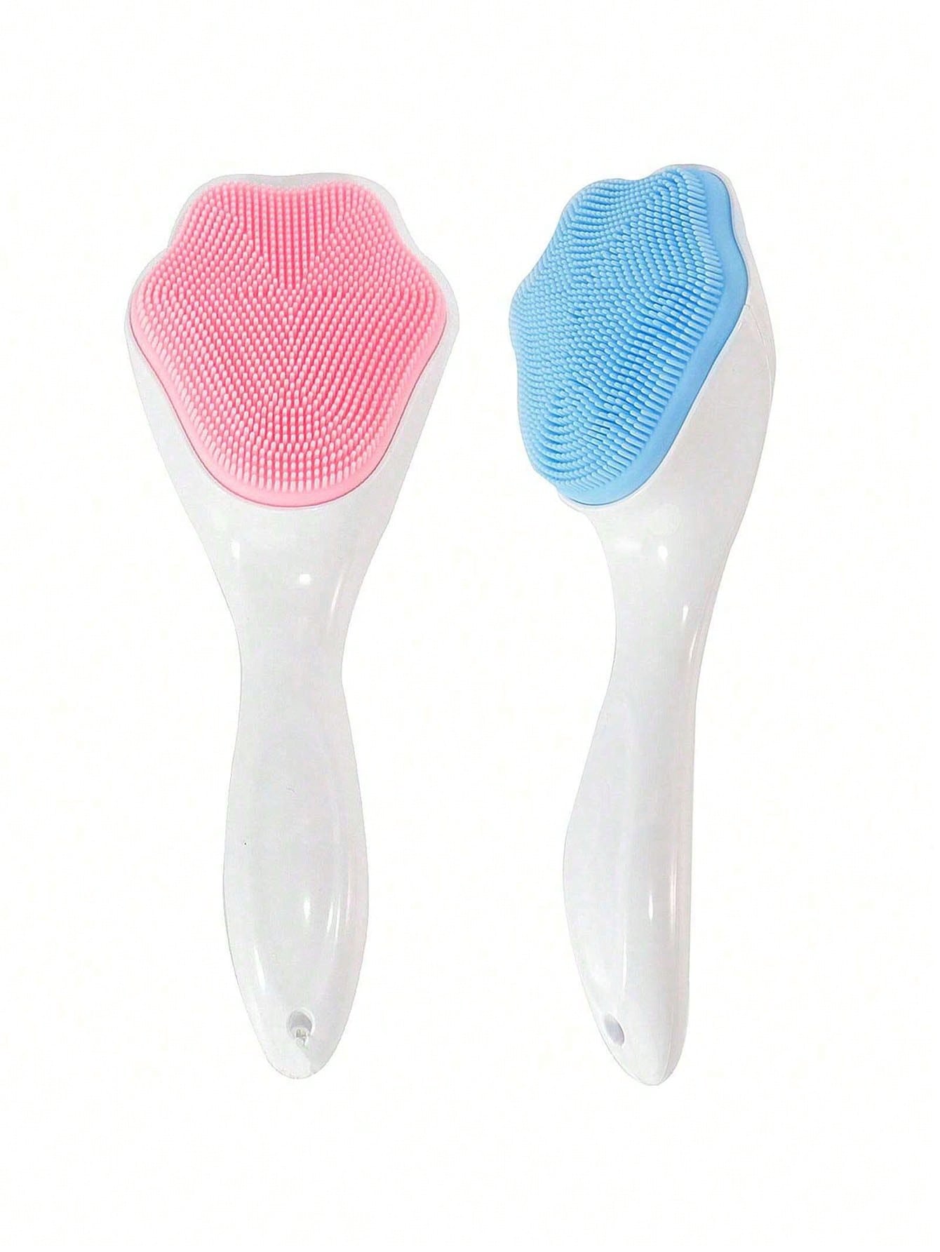 Silicone Facial Cleansing Brush, Manual Handheld Face Scrubber And Blackhead Remover, Soft Bristles Waterproof, For Skincare, Cute Cat Paw Long Handle Wash Face Brush, Face Massage Manual Makeup Remov