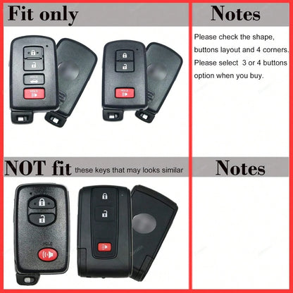 Silicone Remote Key Fob Cover Protector Compatible With 2018 2017 2016 Tacoma Land Cruise Prius V RAV4 HYQ14FBA