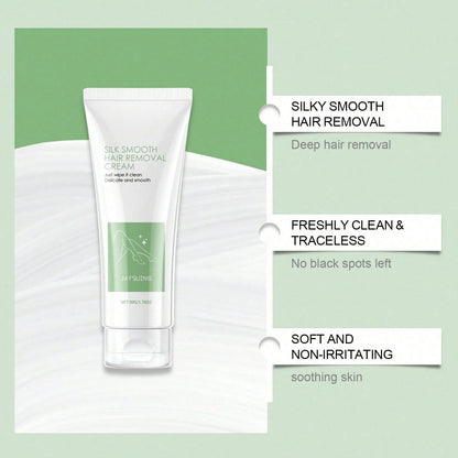 Silky Hair Removal Cream, Gentle Hair Removal Hand Hair Armpit Hair Smooth And Delicate Skin Refreshing Hair Removal Cream