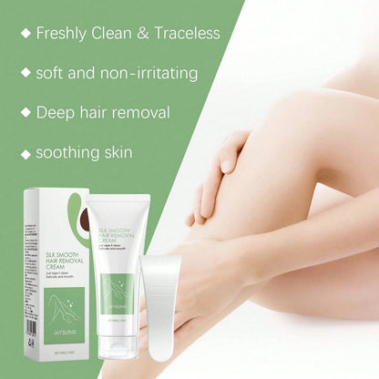 Silky Hair Removal Cream, Gentle Hair Removal Hand Hair Armpit Hair Smooth And Delicate Skin Refreshing Hair Removal Cream