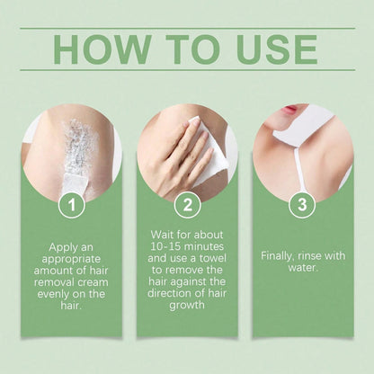 Silky Hair Removal Cream, Gentle Hair Removal Hand Hair Armpit Hair Smooth And Delicate Skin Refreshing Hair Removal Cream