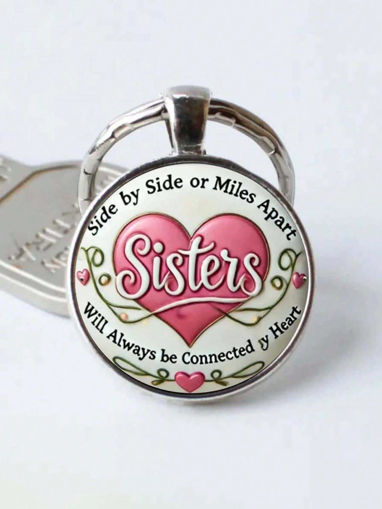 Sister Keychain- A Is God's Way Of Ensuring We Are Never Alone. Keychain Accessory, Christmas Birthday Gift For Sisters