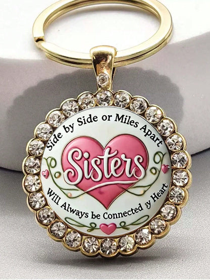 Sister Keychain- A Is God's Way Of Ensuring We Are Never Alone. Keychain Accessory, Christmas Birthday Gift For Sisters
