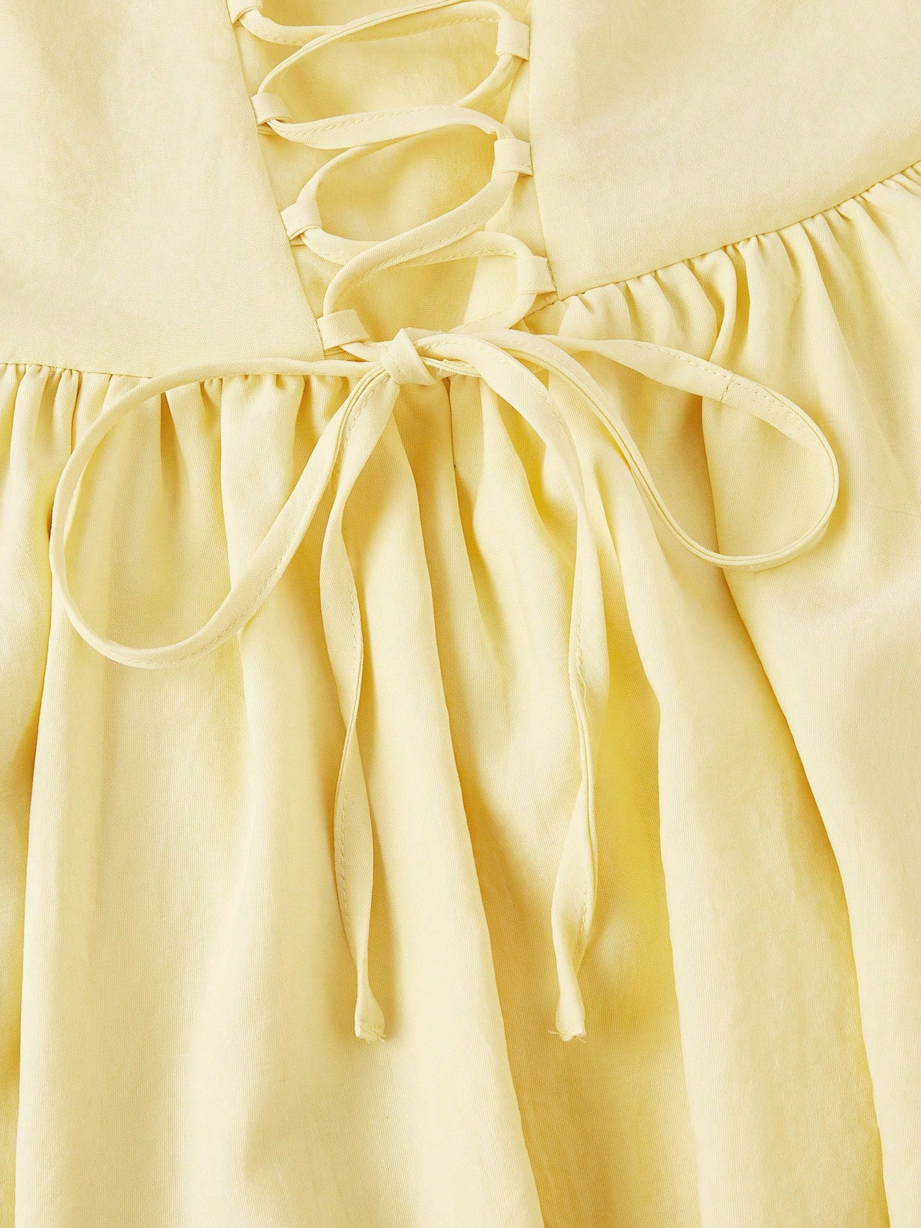 Skyraze Women's Strapless Pale Yellow Dress,Cottage Core Summer Holiday Picnic Sundress,Elegant Ruched Slit Corset Design Waist Cinched Long Party Dress