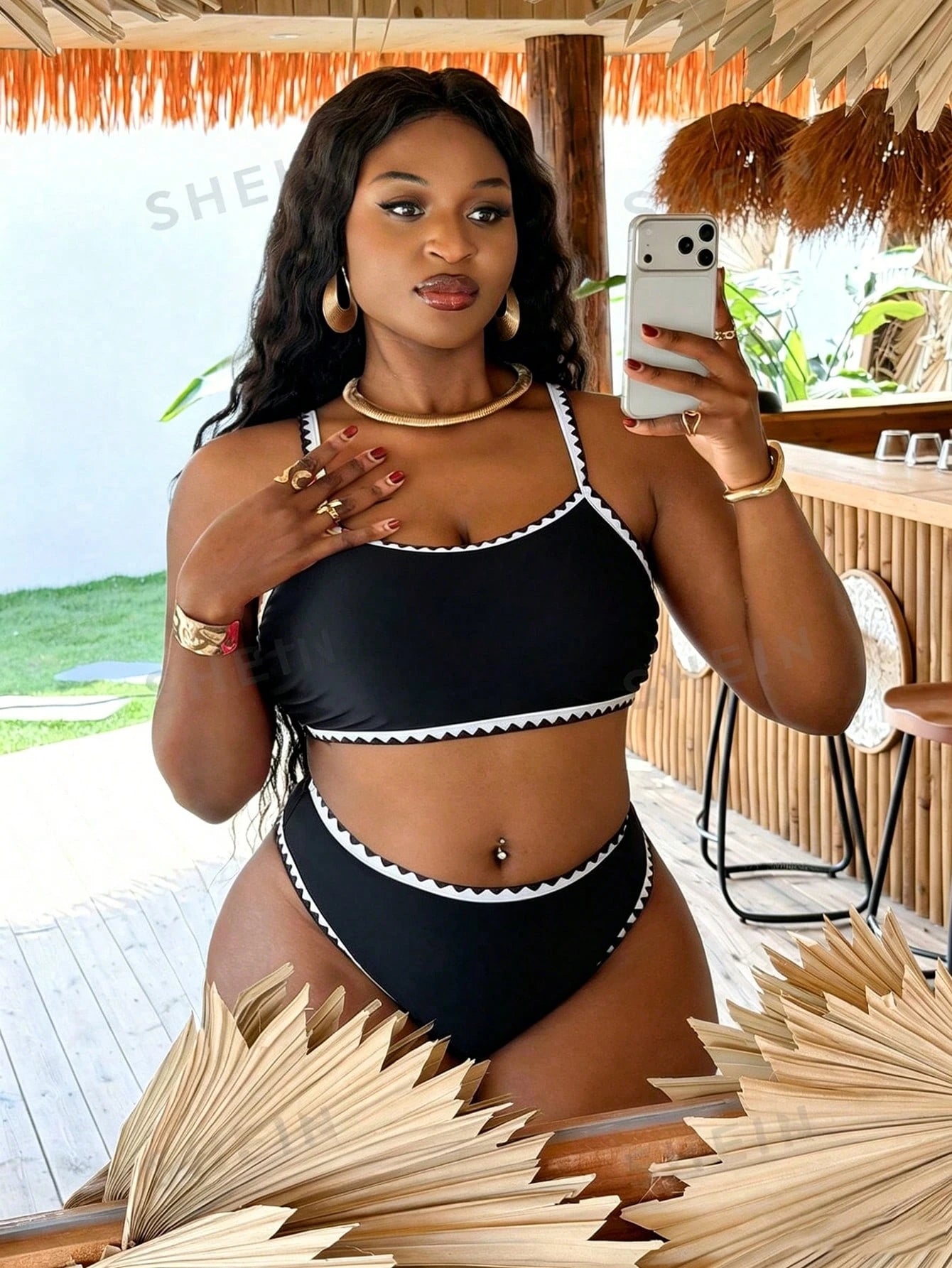 Slaydiva 2026 New Plus Size 2 Pieces Swimwear Set, Women Summer Beach Vacation Outfit