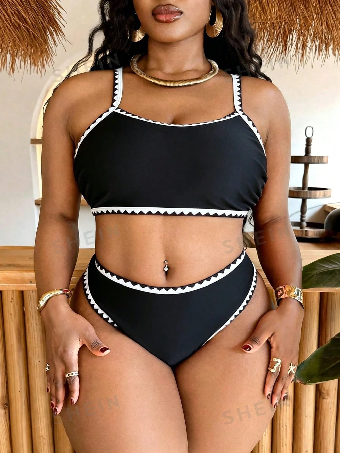 Slaydiva 2026 New Plus Size 2 Pieces Swimwear Set, Women Summer Beach Vacation Outfit