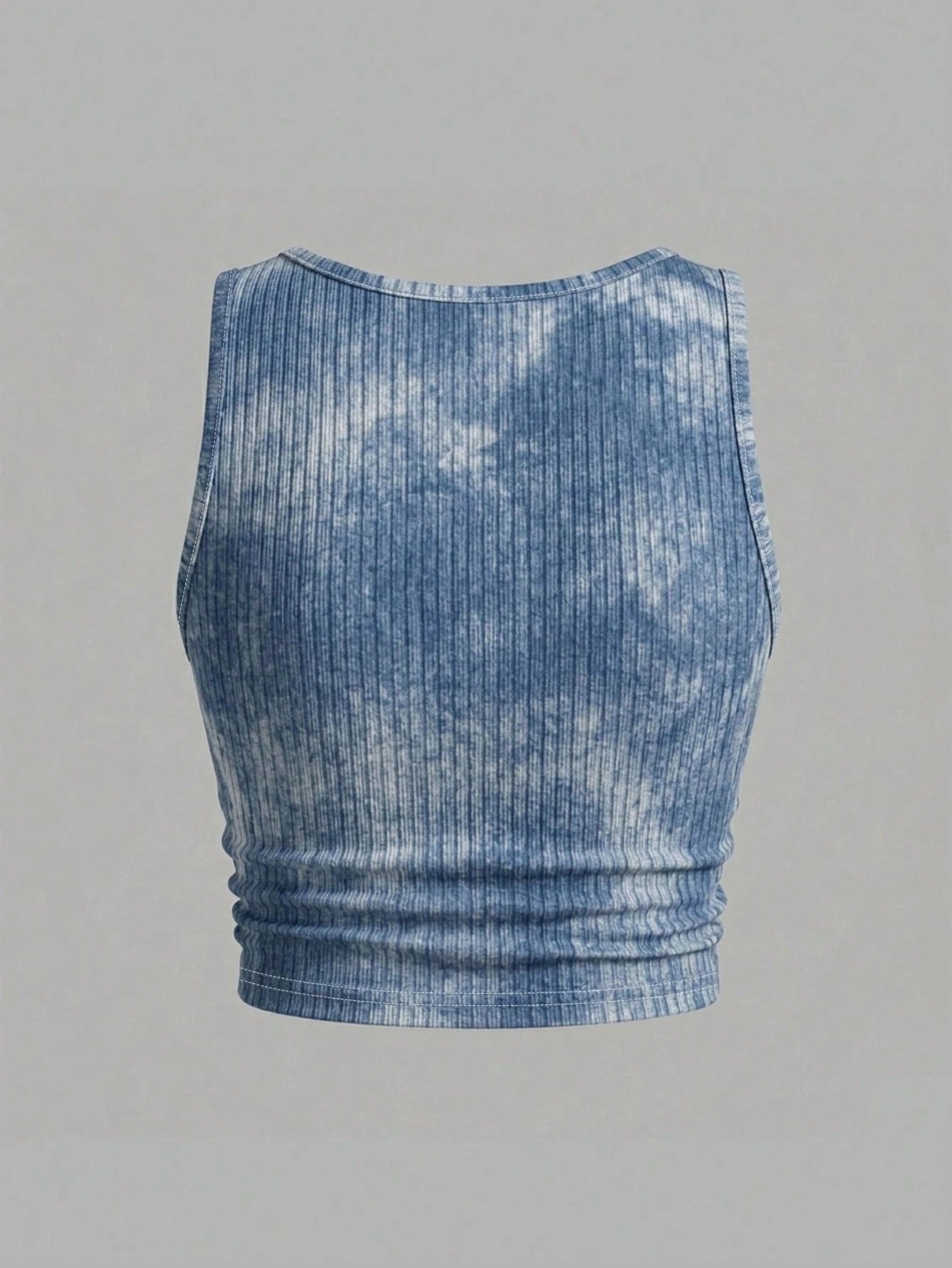 Slaydiva Textured Tie-Dye Print Plus Size Tank Top, Casual Minimalist Suitable For Music Festivals And Parties