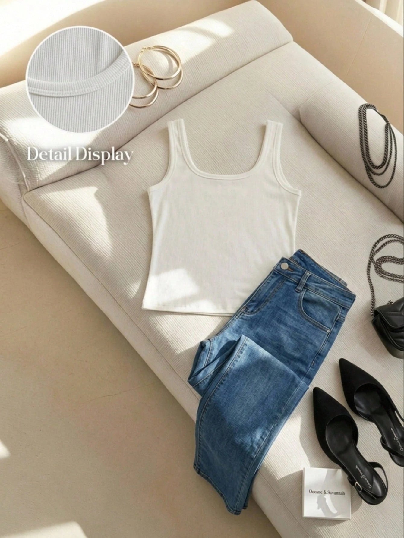 Slaydiva Women Plus Size Casual Basic Racerback Sleeveless Deep V-Neck Ribbed Side Ruched White Semi-Sheer Tank Top