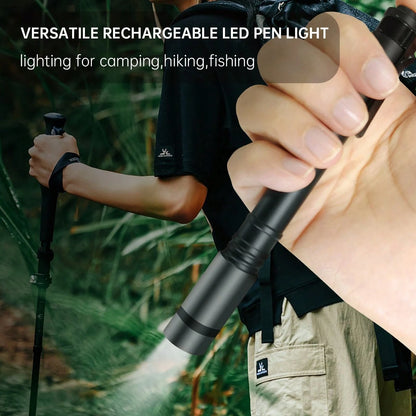 Slim LED Pen Flashlight, Rechargeable Pocket Pen Light With Clip, Small Handheld Pen Torch, Portable Working Light For Mechanic Inspection, Equipment Maintenance, Night Walking & Emergency
