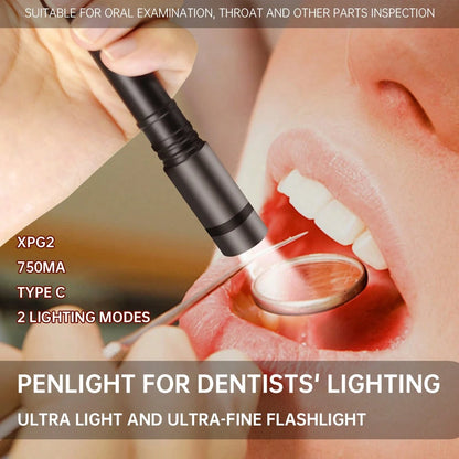 Slim LED Pen Flashlight, Rechargeable Pocket Pen Light With Clip, Small Handheld Pen Torch, Portable Working Light For Mechanic Inspection, Equipment Maintenance, Night Walking & Emergency