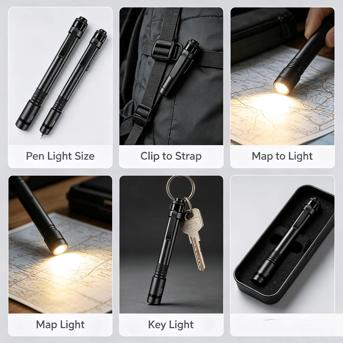 Slim LED Pen Flashlight, Rechargeable Pocket Pen Light With Clip, Small Handheld Pen Torch, Portable Working Light For Mechanic Inspection, Equipment Maintenance, Night Walking & Emergency