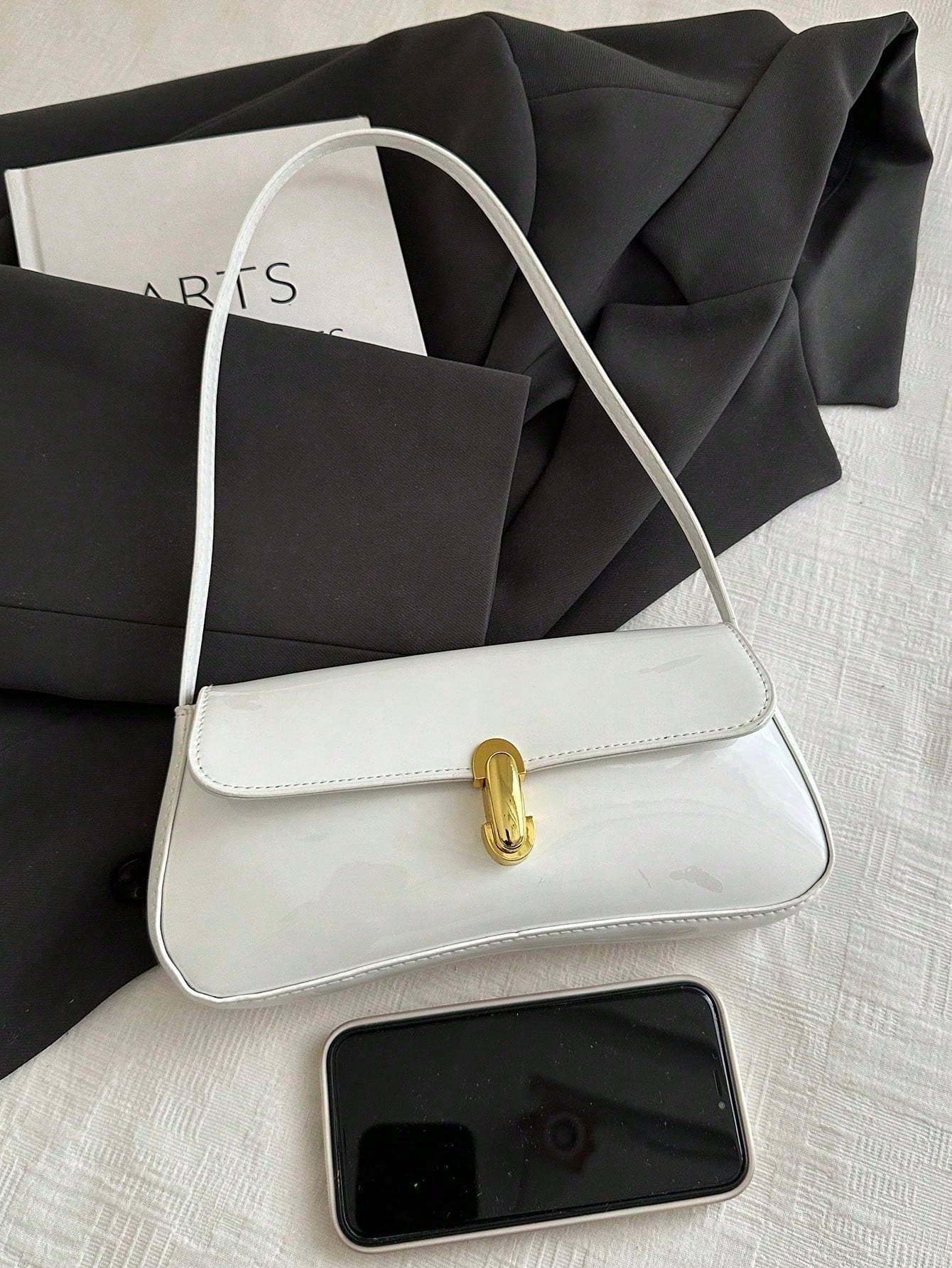 Small Women PVC Underarm Shoulder Handbag, Fashion Accessory For Dates, Outings And Parties