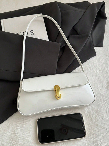 Small Women PVC Underarm Shoulder Handbag, Fashion Accessory For Dates, Outings And Parties
