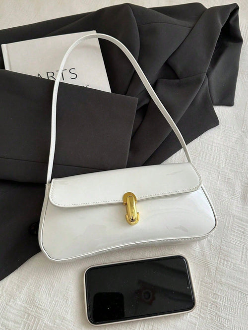 Small Women PVC Underarm Shoulder Handbag, Fashion Accessory For Dates, Outings And Parties