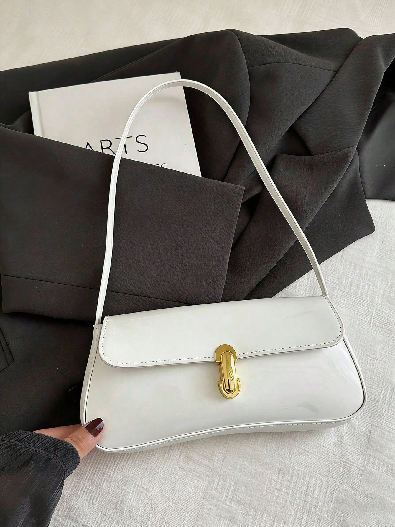Small Women PVC Underarm Shoulder Handbag, Fashion Accessory For Dates, Outings And Parties