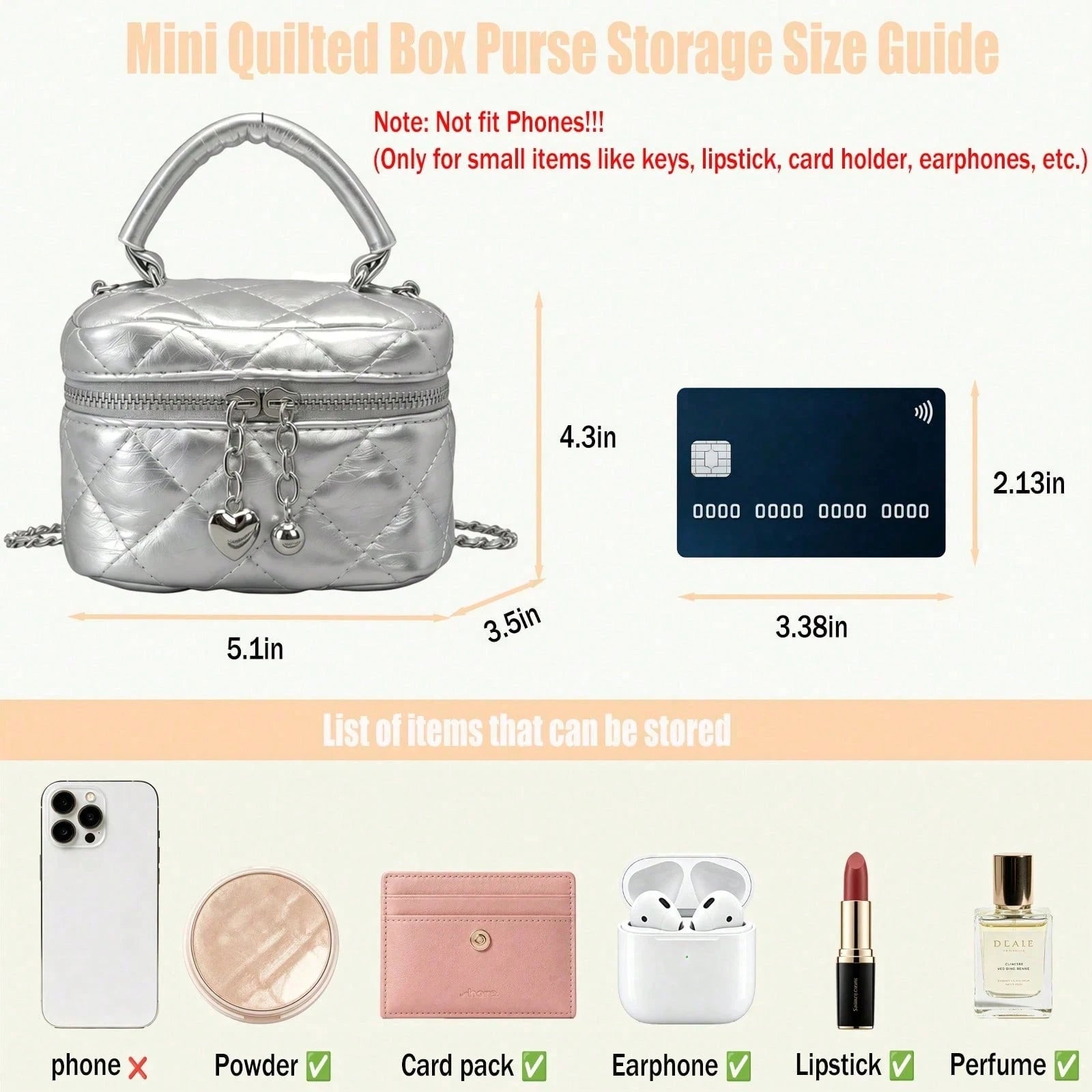 Small Wynndora Classic Diamond Quilted Handbag, Multifunctional Waterproof Zipper Closure Shoulder Bag For Daily Shopping