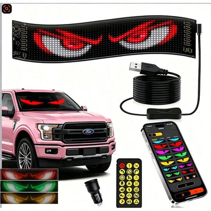 Smart, Flexible, Programmable LED Matrix Display 1696, USB-Powered, Supports App And Remote Control Operation, Suitable For Car Rear Windows, Wall Decorations For College Students Returning To School