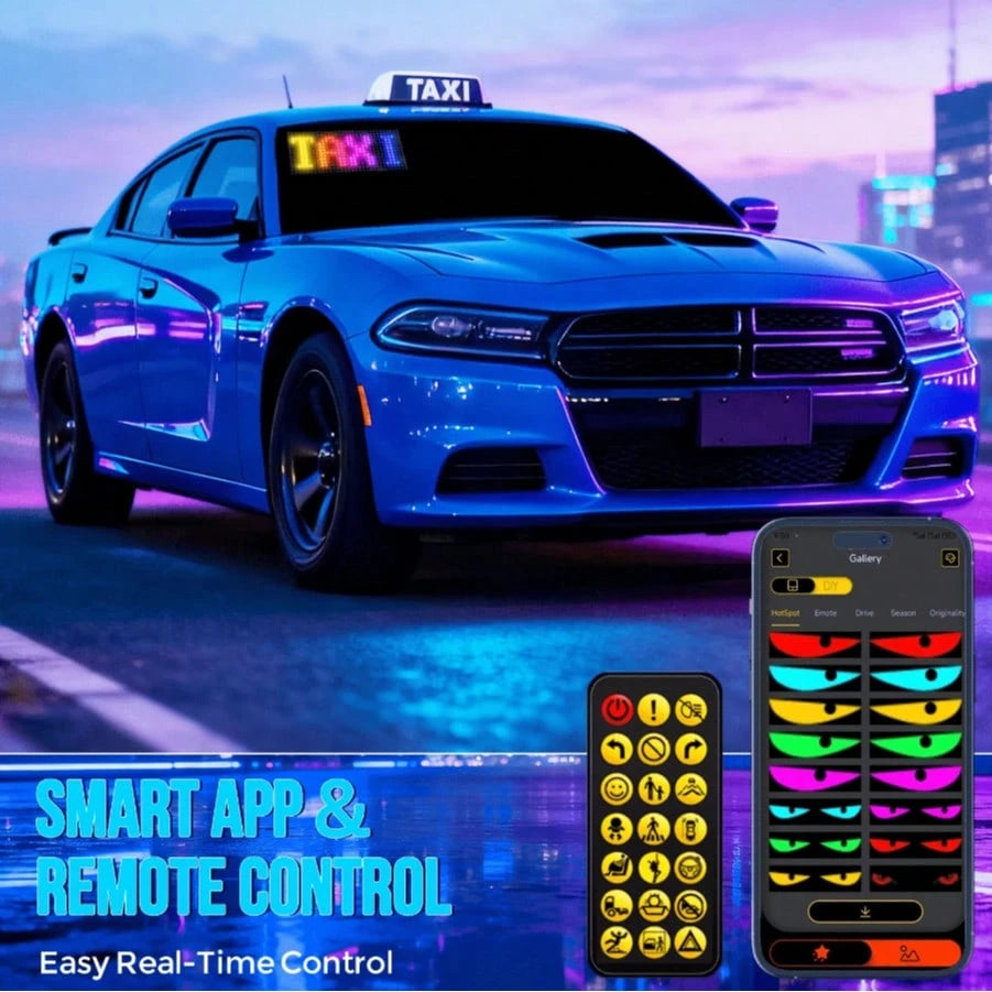 Smart, Flexible, Programmable LED Matrix Display 1696, USB-Powered, Supports App And Remote Control Operation, Suitable For Car Rear Windows, Wall Decorations For College Students Returning To School