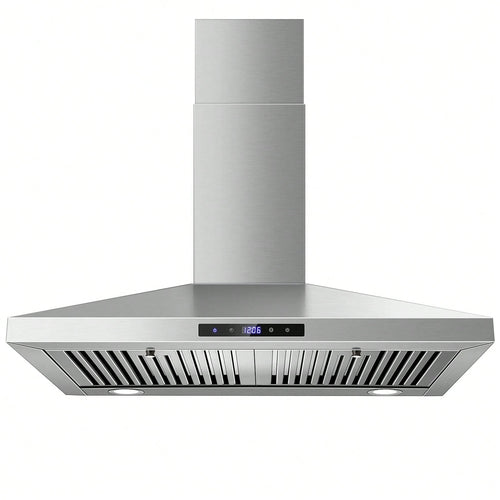 SNDOAS 30 Inches Stainless Steel Wall Mount Range Hood,W/Touch Control,Ducted/Ductless Convertible,Baffle Filters,3 Speeds,Cyber Monday,Gift