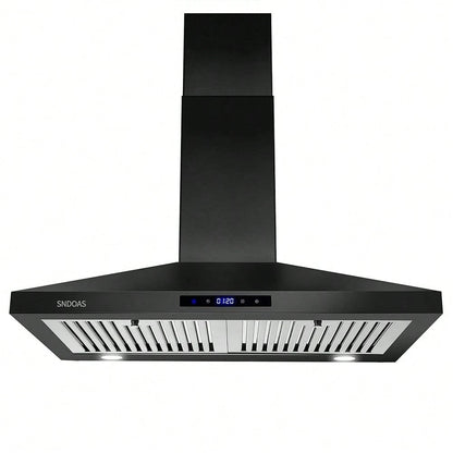 SNDOAS 30 Inches Stainless Steel Wall Mount Range Hood,W/Touch Control,Ducted/Ductless Convertible,Baffle Filters,3 Speeds,Cyber Monday,Gift