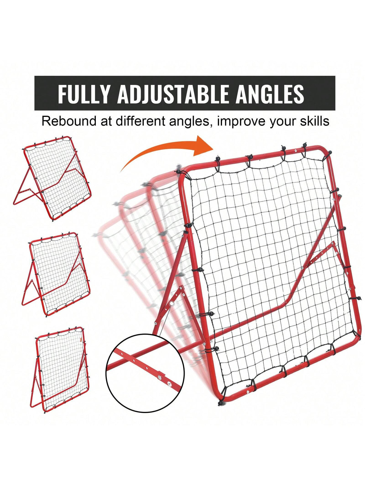 Soccer Rebounder Rebound Net Rebound Board, Portable Soccer Training Gift Football Wall, Angle Goal Net, Auxiliary Tools And Equipment For All Ages, Easy To Install And Perfect Storage, Passing And S