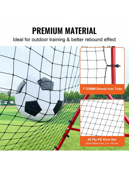 Soccer Rebounder Rebound Net Rebound Board, Portable Soccer Training Gift Football Wall, Angle Goal Net, Auxiliary Tools And Equipment For All Ages, Easy To Install And Perfect Storage, Passing And S