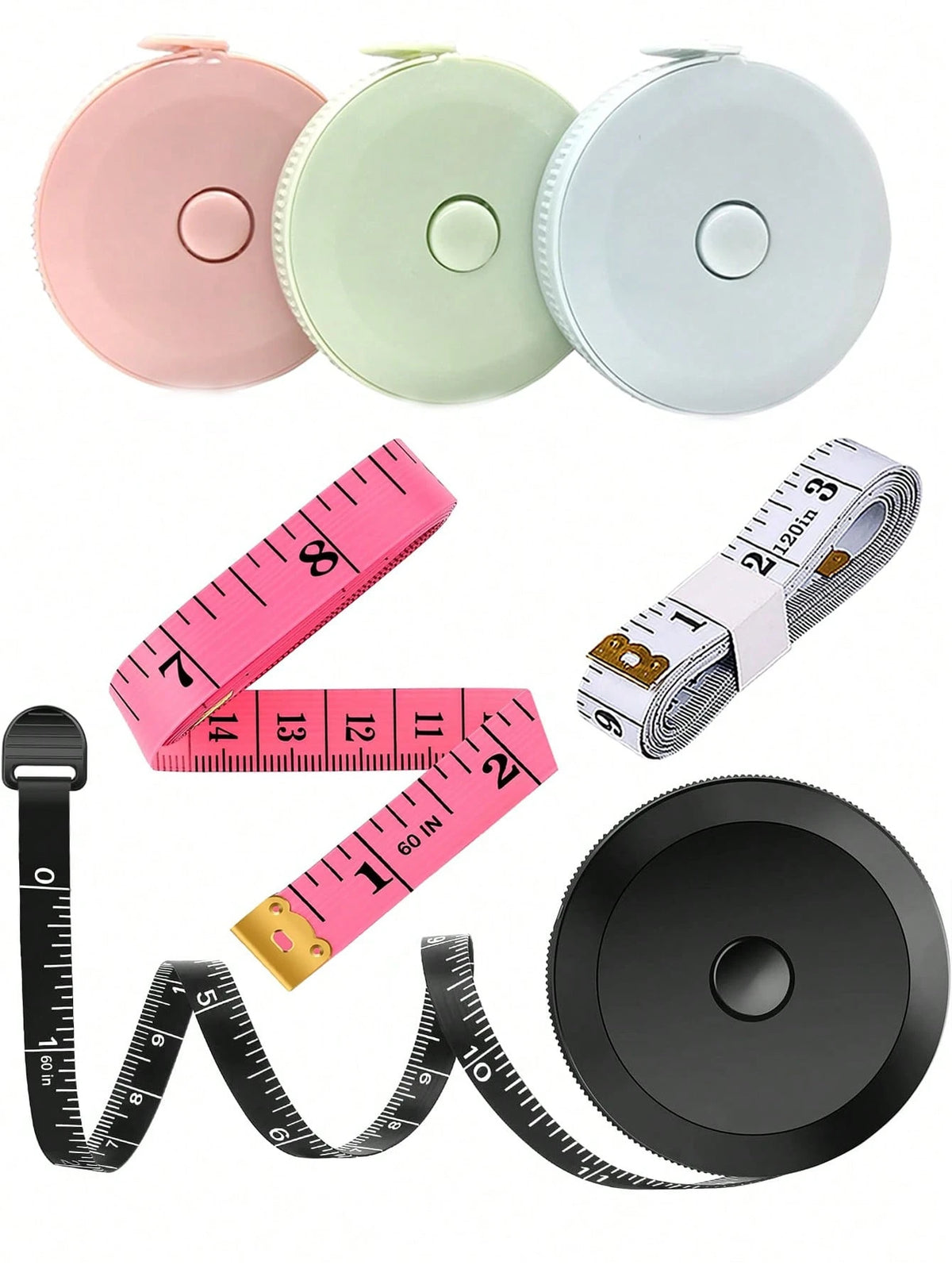 Soft Tape Measure,Cute Mini Retractable Automatic Measuring Tape,Double Scale,Tape Measure Measuring Tape For Body Fabric Sewing Tailor Cloth Knitting Vinyl Home Craft Measurements, Soft Fashion & Re