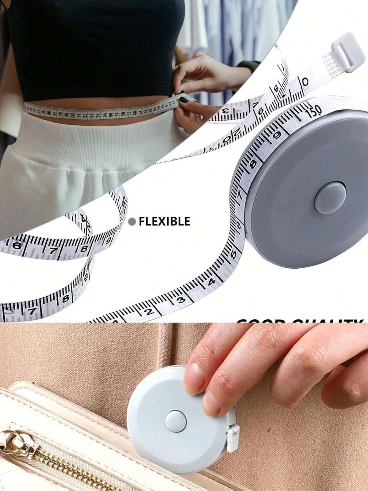 Soft Tape Measure,Cute Mini Retractable Automatic Measuring Tape,Double Scale,Tape Measure Measuring Tape For Body Fabric Sewing Tailor Cloth Knitting Vinyl Home Craft Measurements, Soft Fashion & Re